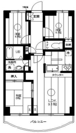 ハピネスＭＢ越谷の物件間取画像